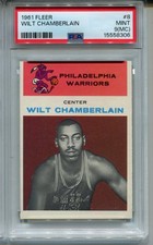 1961 Fleer Wilt Chamberlain Rookie Card PSA 9 MINT MC Graded #8