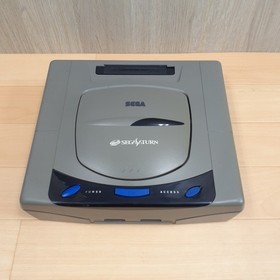 Sega Saturn Japanese Gray Console with 2 controllers, 6 games & cables tested