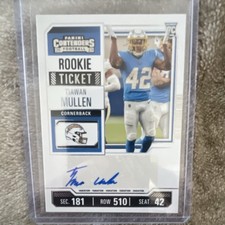 Panini 2023 Contenders Tiawan Mullen Rookie Ticket Autograph #191 Chargers