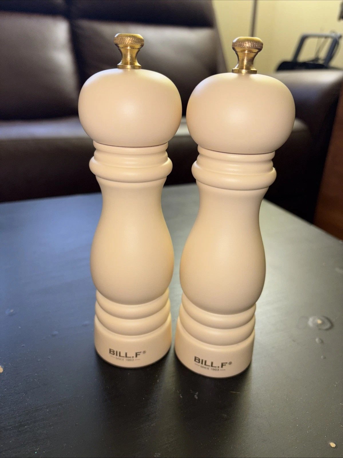Bill.F Salt and Pepper Grinder Set - Refillable Acacia Mills, Beige, 7"
Opens in a new window or tab