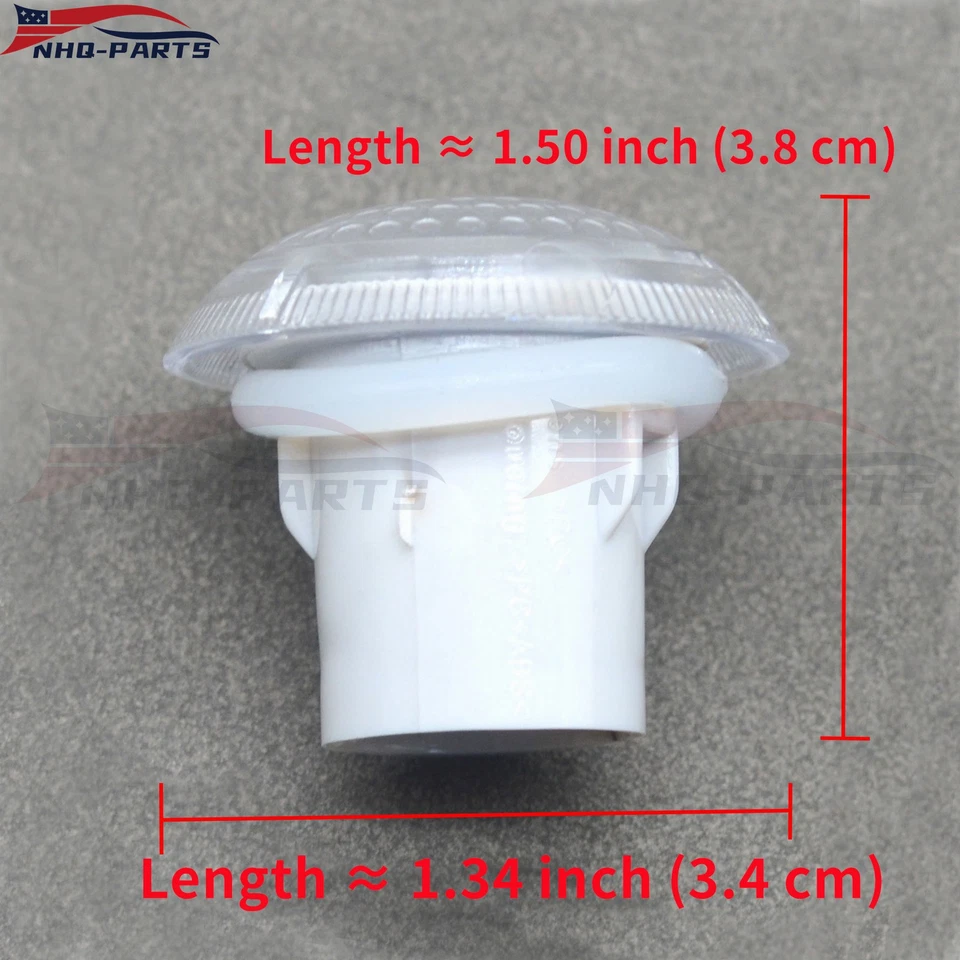 1PCS Clear Side Fender Marker Repeater Lights For 2010-2021 Ford Transit Connect - Image 2 of 4