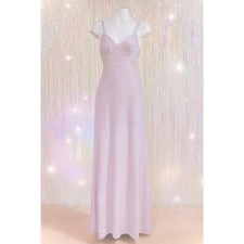 Vintage 90s Y2K Harlow Dress Maxi Length Fitted Lilac Purple SIze 12 Fitted