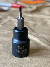 Halfords advanced Black Edition 3/8” Drive TX10 Torx Adapter Bit For Socket Set