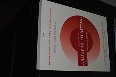 English Legal System Concentrate Law R..., Vollans, Tim
