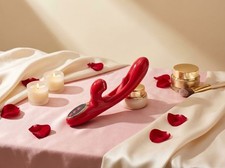 Waterproof Rabbit Vibrator Women Dual Clitoral G-Spot USB Rechargeable