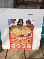 Vintage Collectible CARROM Game Board Model No. 100 Round Corners Double Sided