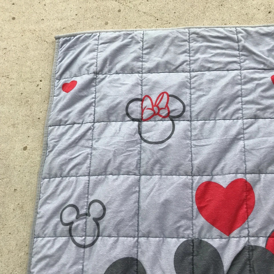 Disney Mickey & Minnie Mouse Manta con Peso Lanzamiento de Vuelta Niños Adultos 58 x 37 Foto 3 de 4