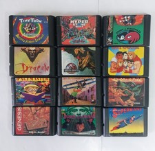 Vintage cartridges from 90's for sega mega drive pal region, lot of 12