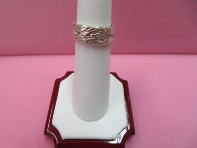 CII  Mexico 925 Sterling Silver Woven Ring Size 5.5 - 6.09 Grams
