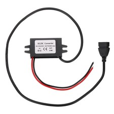 DC 12V/24V to 5V 3A 15W Step Down Converter USB Female Port
