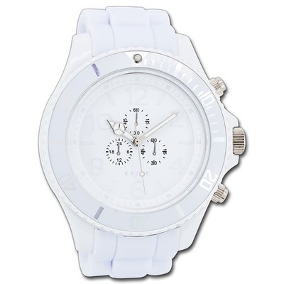 Oozoo Herren Armbanduhr Timepieces Analog Silikon weiß UOC4822A