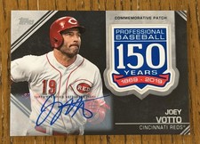 2019 Topps 150 Years Commemorative Patch Auto /5 Joey Votto #AMP-JVO Reds