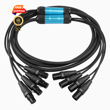 YYTCG 4 Channel XLR Snake Cable 3ft Audio with Digital 4-Channel-3ft