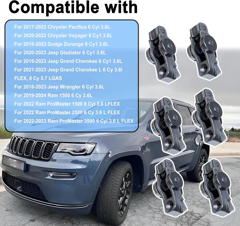 Brazos basculantes de admisión 6 piezas 5047896AD para Jeep Wrangler Dodge Durango 2016-2023 3,6 L Foto 3 de 4