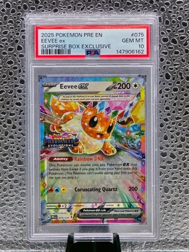 Pokemon TCG | Eevee ex - (Prismatic Evolutions Stamp) 075/131 | PSA 10