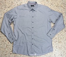 Eton Contemporary Fit Men's Button Up Striped Long Sleeve Dress Shirt Size 18-46