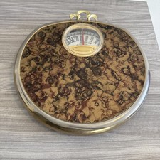 Vintage Hanson Bathroom Step On Scale Gold Brown Collectible