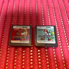 set of 2 Mario Basketball 3 on 3 Nintendo DS 2006 Japanese Yoshi's Island c635