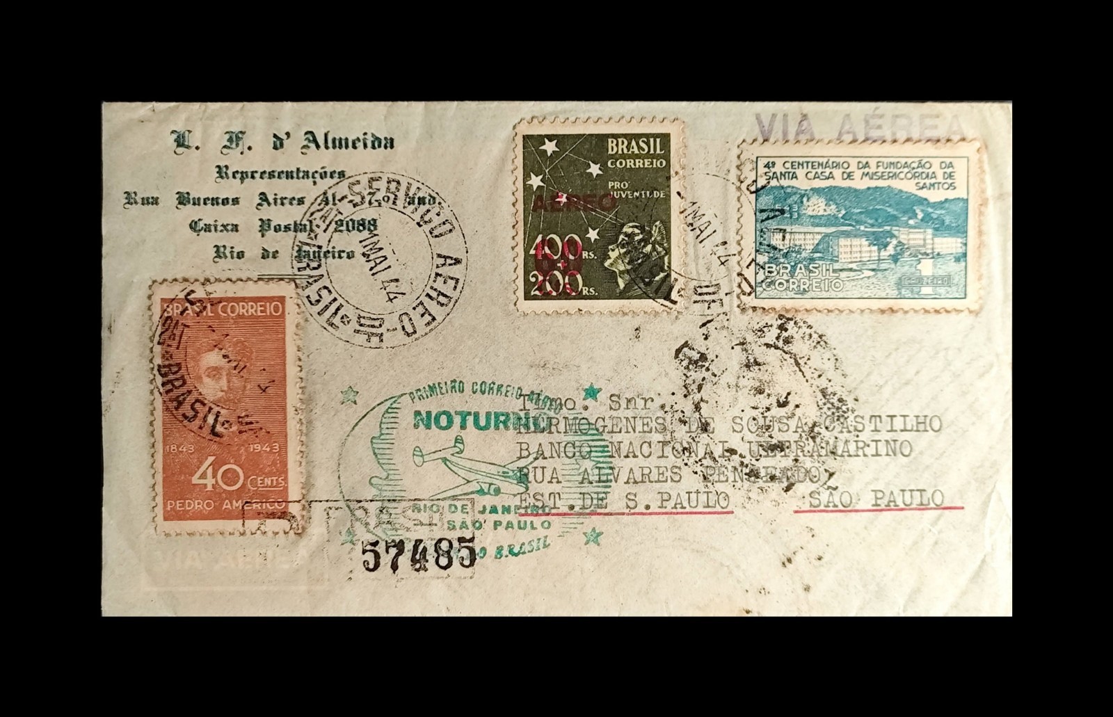 Cover Brazil  Rio to São Paulo by PANAIR 1944