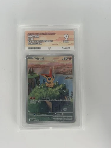 Pokémon TCG Victini Illustration Black Star Promo Card Graded Slab 9 ACE Mint