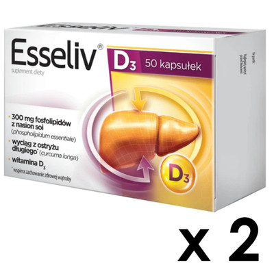 (Einheit/0,29 ) 2 x Esseliv Phospholipide Mit Vitamin D3 2 x  50 Kapseln D/S