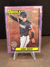 2025 Topps Series 1 Coby Mayo 1990 Silver Pack Mojo RC Baltimore Orioles