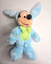 Disney Store Mickey Mouse Plush Blue Bunny Costume Green Bow Small 2016