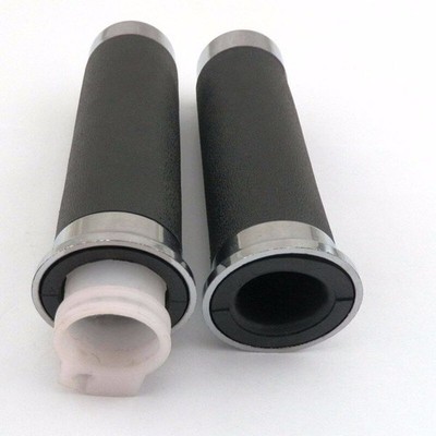 25mm Gasgriffe Schwarz Chrom Griffe Gas Satz Für Retro Roller 8HOU ZNEN MB