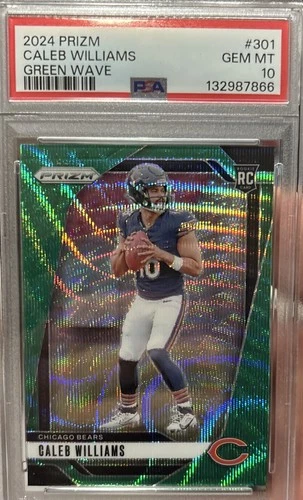 2024 Panini Prizm - Rookies Caleb Williams #301 Green Wave Prizm (RC) Psa 10 💎