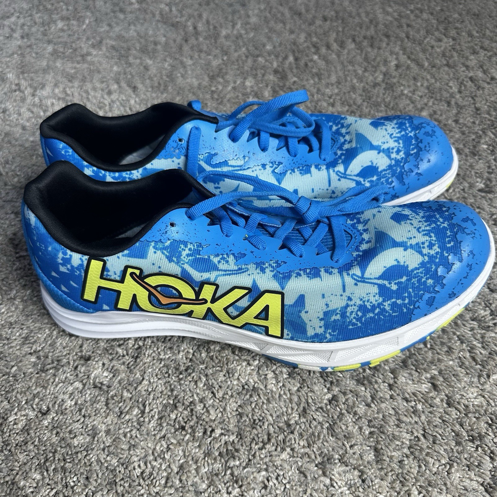 Hoka One One Crescendo XC Mens Size 10 Blue Yellow Trail Running Spikeless Shoes thumbnail 10