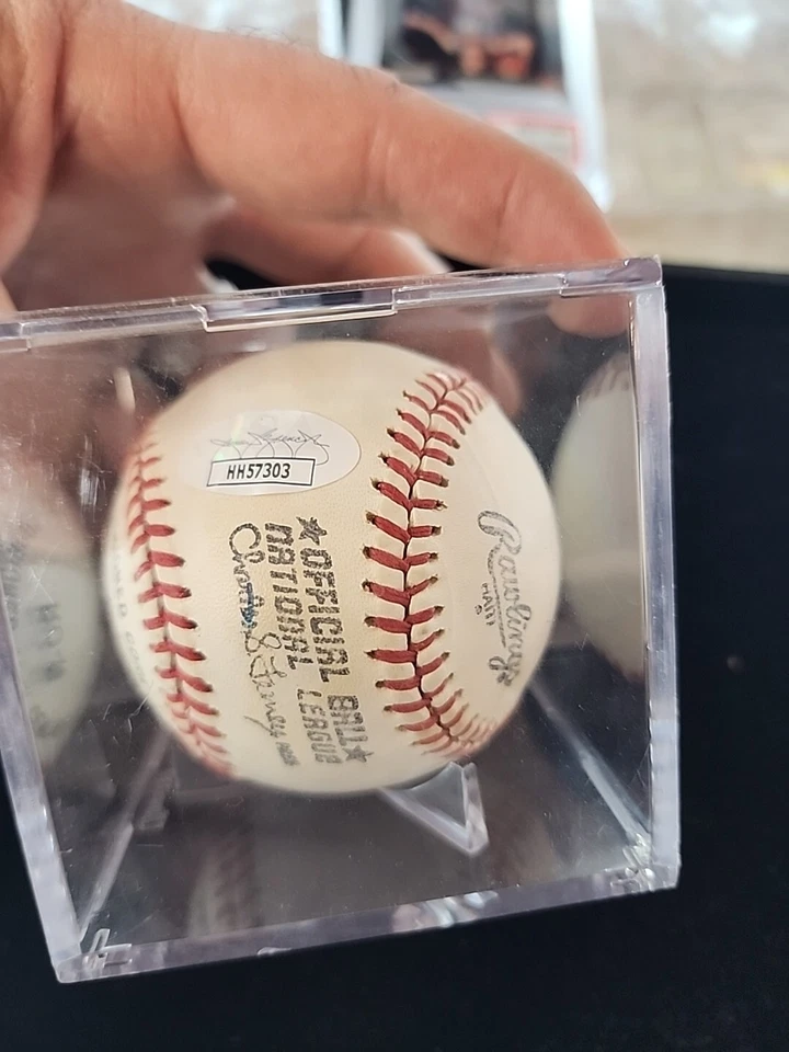 Maury Wills Los Angeles Dodgers Signed ONL Baseball JSA 1970's MLB Ball Mint - Image 2 of 4