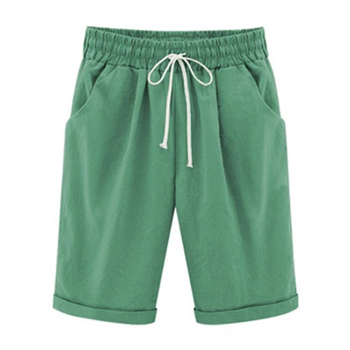 Womens Solid Beach Bermuda Capri Shorts Loose Casual Summer Crop Pants Trousers - Bild 16 von 29