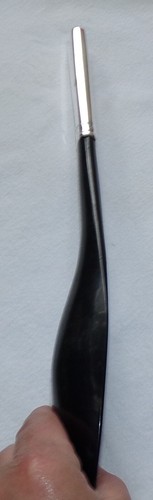Vintage Sterling Silver Handle &Black Plastic Fork &Spoon Salad Serving Set MCM - Picture 11 of 16