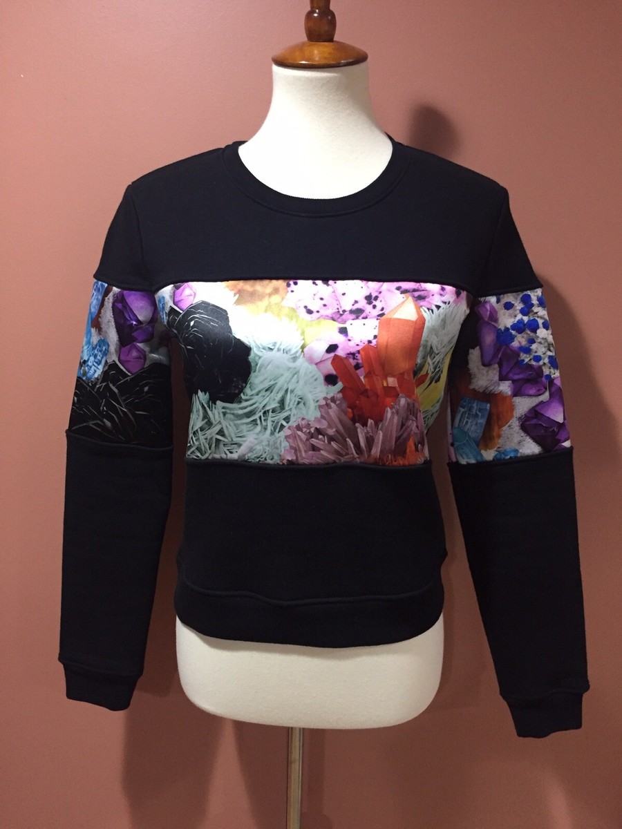 Carven Black Printed Pullover Sweatshirt Top Size S | eBay