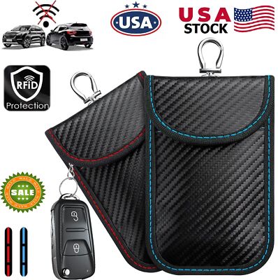 Anti-theft Car Key Fob RFID Signal Blocker RFID Shielding Faraday Pouch Bag USA