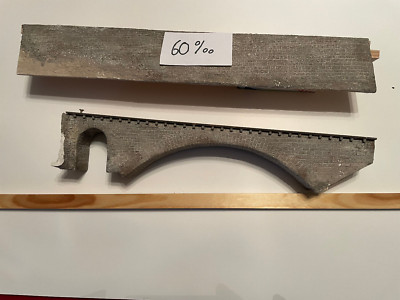 Berninabahn Viadukt H0m Länge 85 cm mit Stützmauer, Steigung 6%, z. B. für Bemo