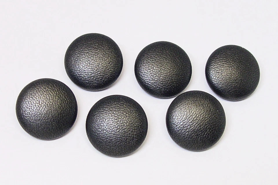 6 HECHO EN EE. UU. 7/8" Color Carbón Oscuro Cuero Cubierta Chaqueta Botones Foto 4 de 4