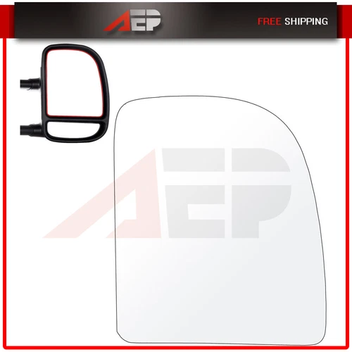 Towing Mirror Glass For 1999-07 Ford F-250 F-350 Super Duty Passenger Side Flat