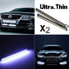 2pcs Ultra-Thin Car Fog Strip White LED DRL Driving Daytime Running Light Lamp