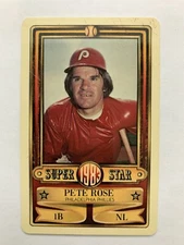1983 Perma-Graphic Baseball Credit Cards Pete Rose #14 Super Star 