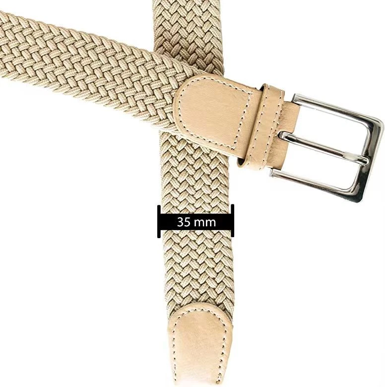 cintura elastica per uomo e donna in tessuto, Cintura intrecciata Elasticizzata - Immagine 4 di 4