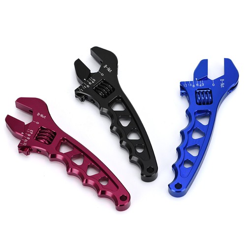AN-3 (3AN) TO AN-12 (12AN) Adjustable Billet Aluminium Wrench Spanner Tool Black - Picture 7 of 12