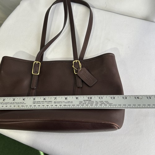 Bolso de hombro Coach vintage de cuero marrón #M1D-9813 EE. UU. - Imagen 13 de 14