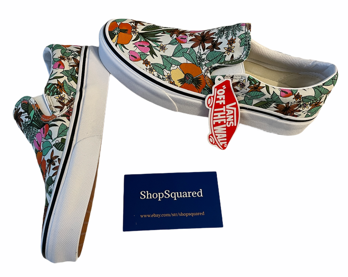 vans vintage slip on floral