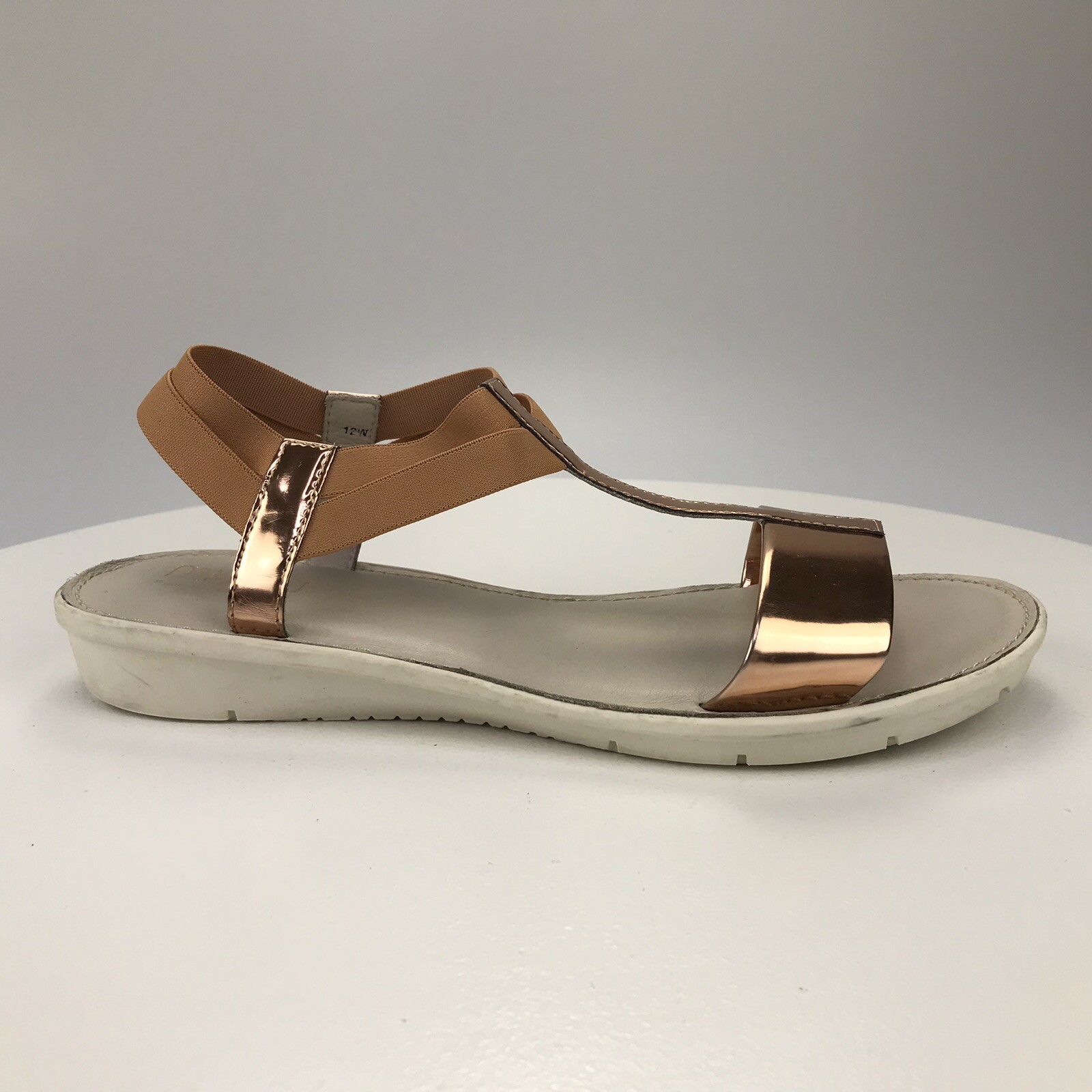 wide gold sandals