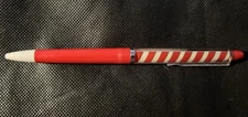 Holiday Red & White Stripped, Lady With Xmas Tree Hair Float Pen - Rare