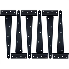 Heavy Duty T-Strap Shed Hinge Gate Strap Door Barn Gates Iron Hinge 4" 6" 8" 10"
