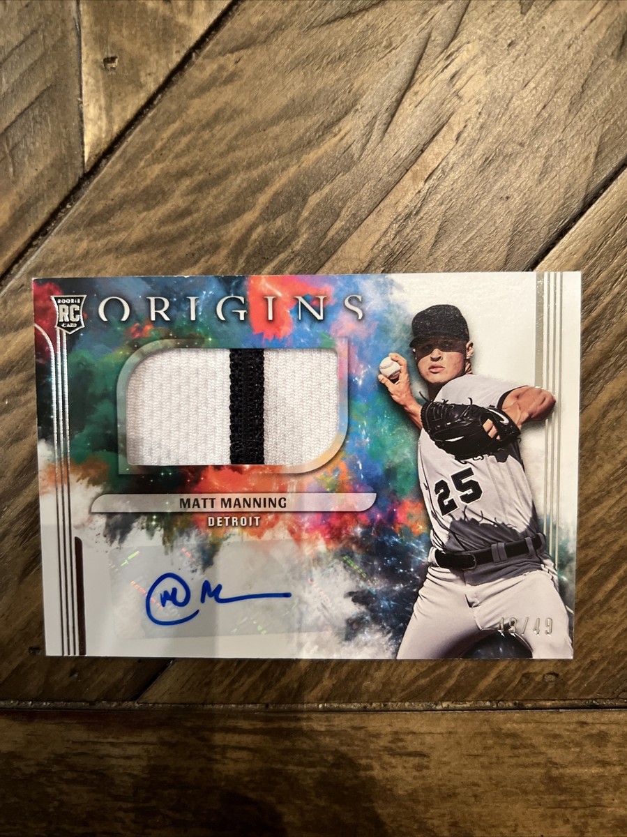 2022 Panini Chronicles Origins Matt Manning Rookie Patch/Auto 49