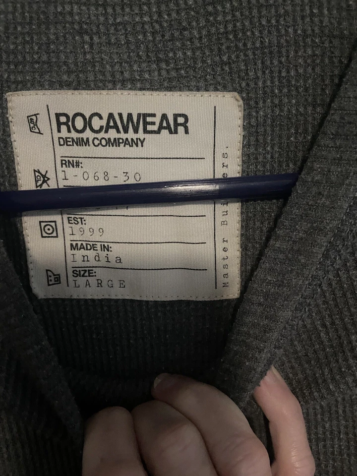Top térmico manga larga tejido gofre gris Rocawear Denim Company talla L Foto 2 de 4