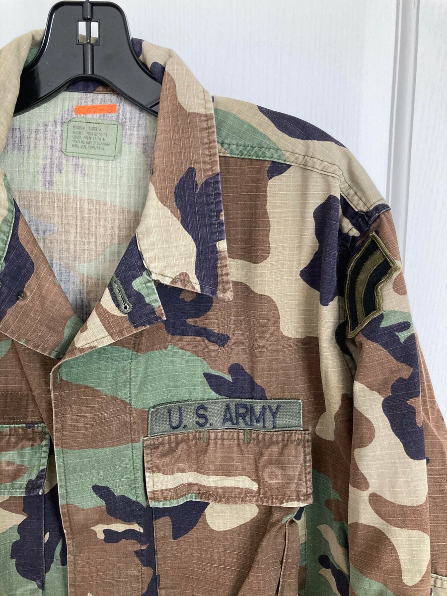 US ARMY BDU JACKET／MEDIUM REGULAR Vintage US Air Force Woodland Camo Cotton BDU Jacket